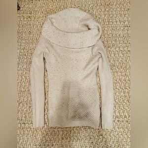 New White House Black Market Ivory Sweater with Sequin Accents, Size Small